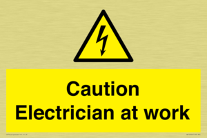Caution Electrician at work